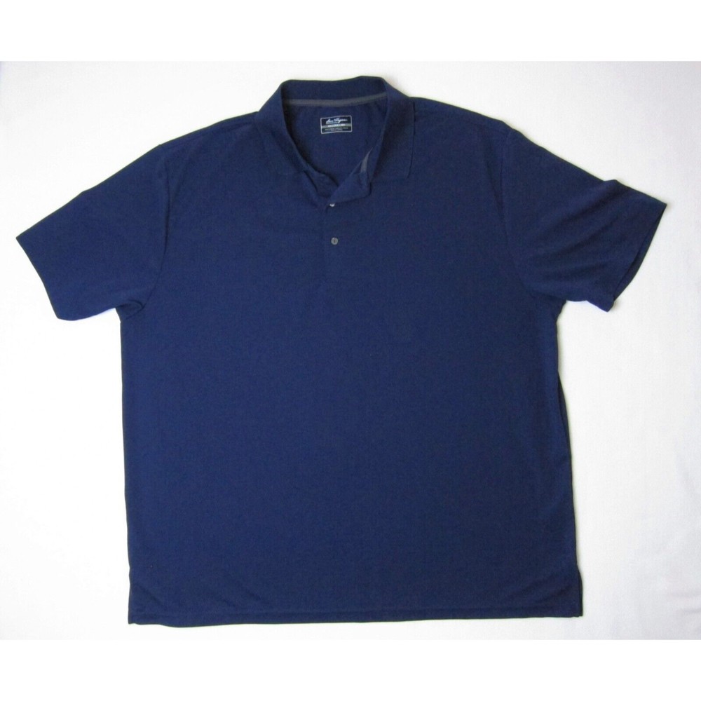 Ben Hogan Performance Short Sleeve Navy Blue Textured Polo Shirt Size 3XL